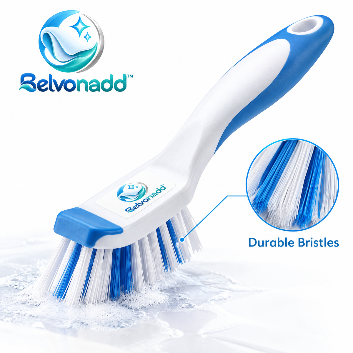 Belvonadd™ Shower Track Cleaning Brush – Narrow Stiff-Bristle Detail Scrubber for Sliding Door Rails, Grooves & Bathroom Crevices