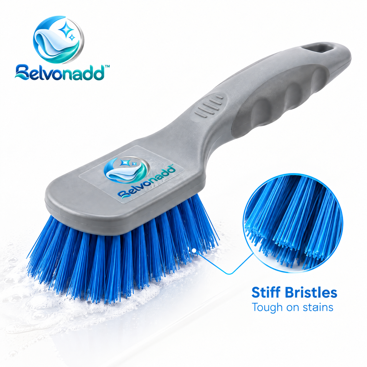 Belvonadd™ Grout Cleaning Brush – Stiff-Bristle Bathroom Detail Scrubber for Tile Joints, Corners & Hard-to-Reach Gaps