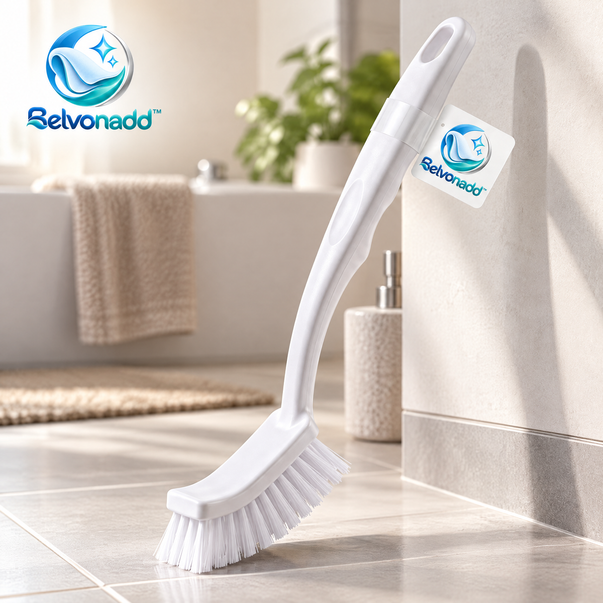 Belvonadd™ Toilet Rim Cleaning Brush – Angled Long-Handle Bathroom Scrubber for Toilet Edges, Rim Gaps & Hard-to-Reach Areas