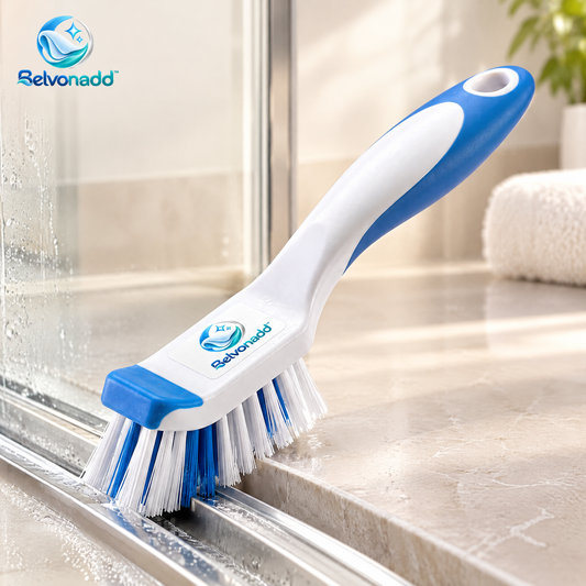 Belvonadd™ Shower Track Cleaning Brush – Narrow Stiff-Bristle Detail Scrubber for Sliding Door Rails, Grooves & Bathroom Crevices