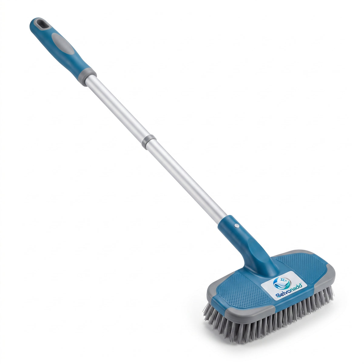 Belvonadd™ Long-Handle Tile Scrub Brush – Heavy-Duty Bathroom Floor & Wall Scrubber with Extendable Handle & Wide Bristle Head