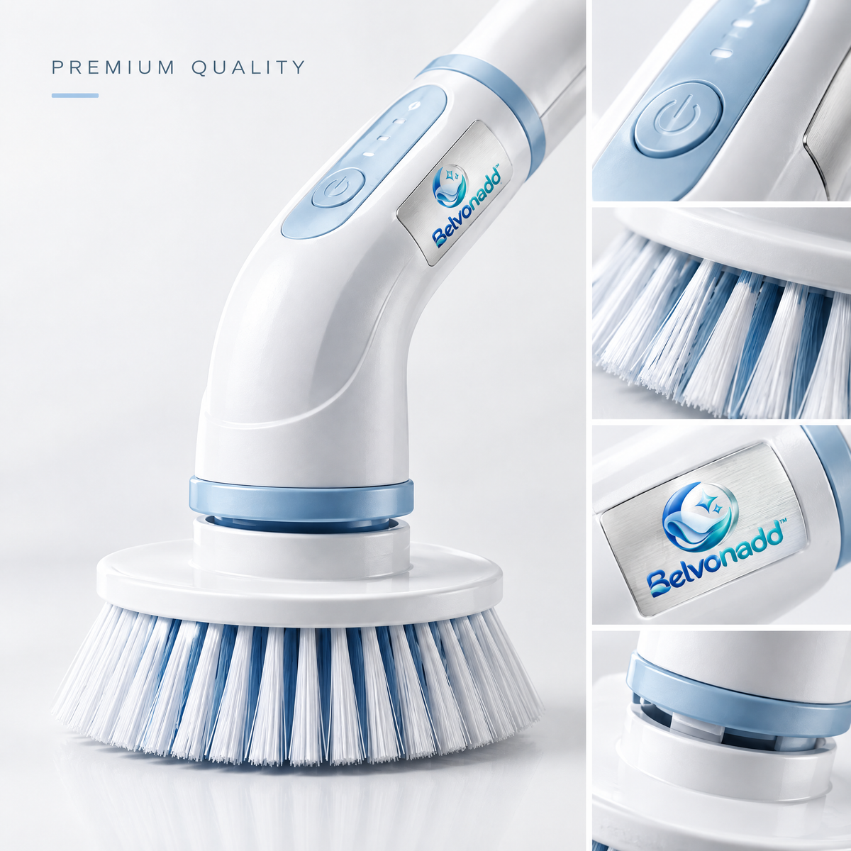 Belvonadd™ Electric Spin Scrubber – Cordless Power Cleaning Brush for Bathtub, Tile, Shower & Bathroom Surfaces