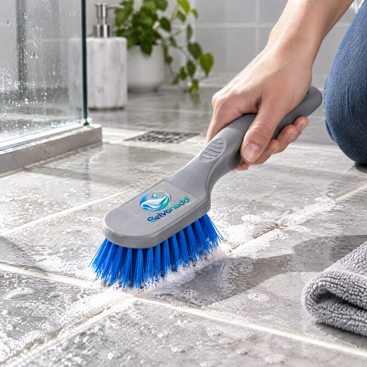Belvonadd™ Grout Cleaning Brush – Stiff-Bristle Bathroom Detail Scrubber for Tile Joints, Corners & Hard-to-Reach Gaps