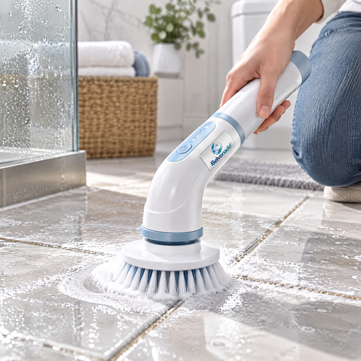 Belvonadd™ Electric Spin Scrubber – Cordless Power Cleaning Brush for Bathtub, Tile, Shower & Bathroom Surfaces