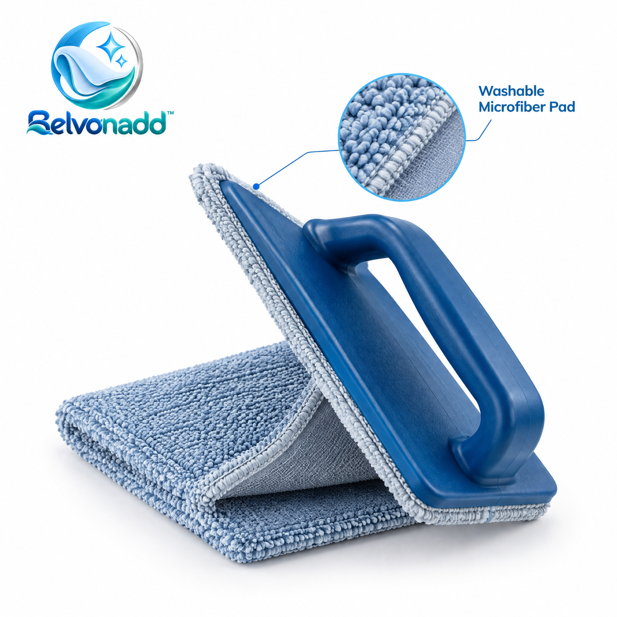 Belvonadd™ Limescale Cleaning Pad Set – Reusable Microfiber Scrubbing Pads with Handheld Grip for Shower Glass, Faucets & Bathroom Surfaces